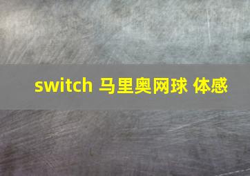 switch 马里奥网球 体感